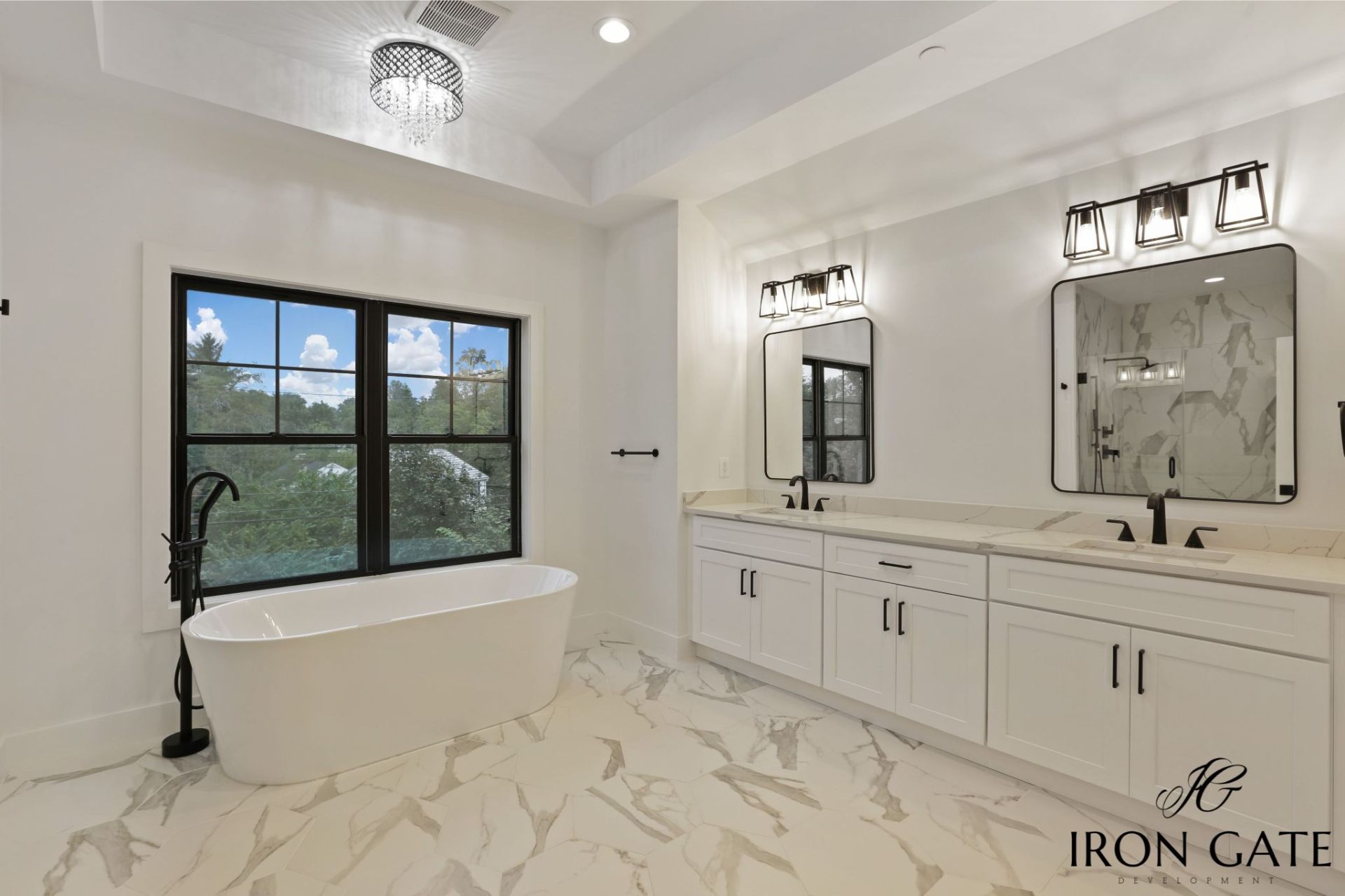 Master bathroom with vanity